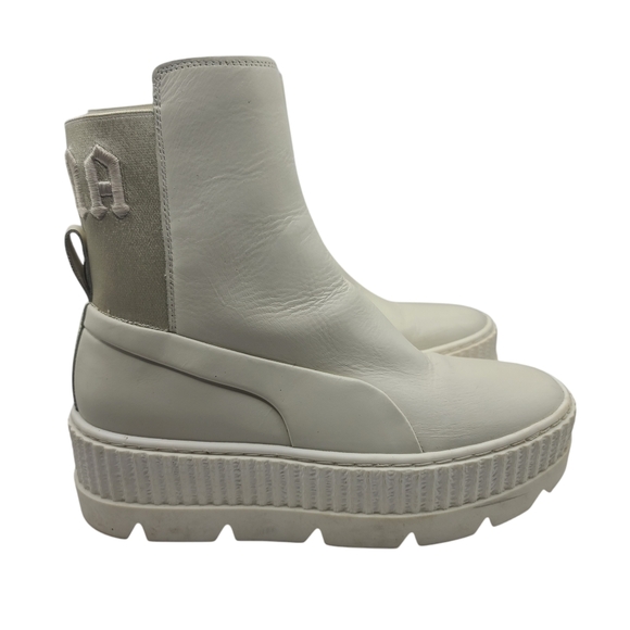 Puma 366266-02 Fenty By Rihanna Chelsea Combat  Womens Size 7 Off White Chunky - Picture 6 of 14